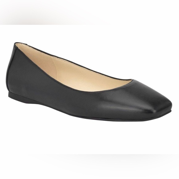 Nine West Womens WNALENA Ballet Flat Black Leather Shoes Size 8.5 NEW - Picture 2 of 10